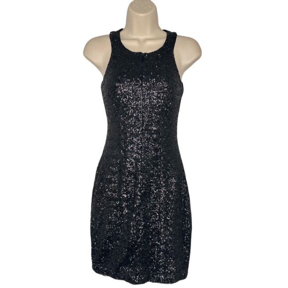 Bailey 44 Dresses & Skirts - Bailey 44 Womens Knit Sequined Zip Front Mini Tank Dress Black Size XS